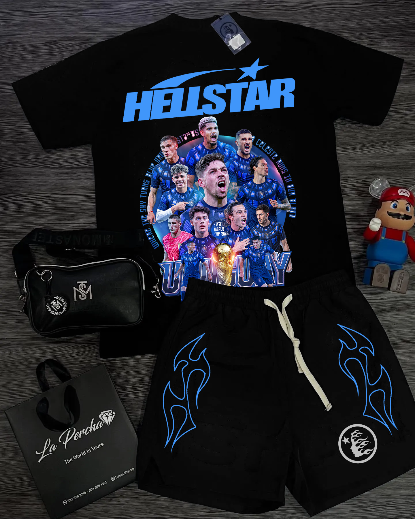 Unisex New Limited edition Hellstar T-Shirt And Shorts Co-Ord