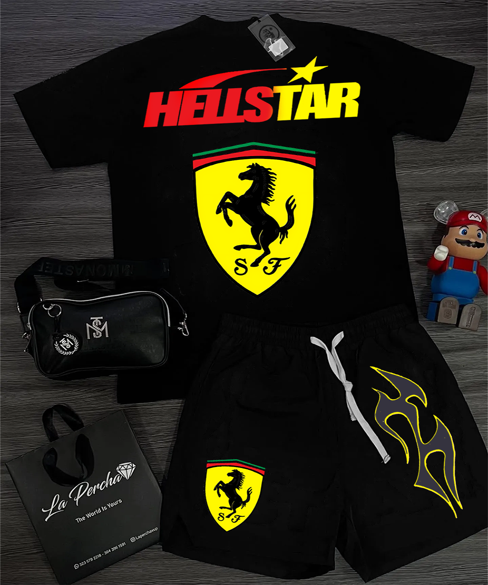 Hellstar T-Shirt And Shorts Co-Ord