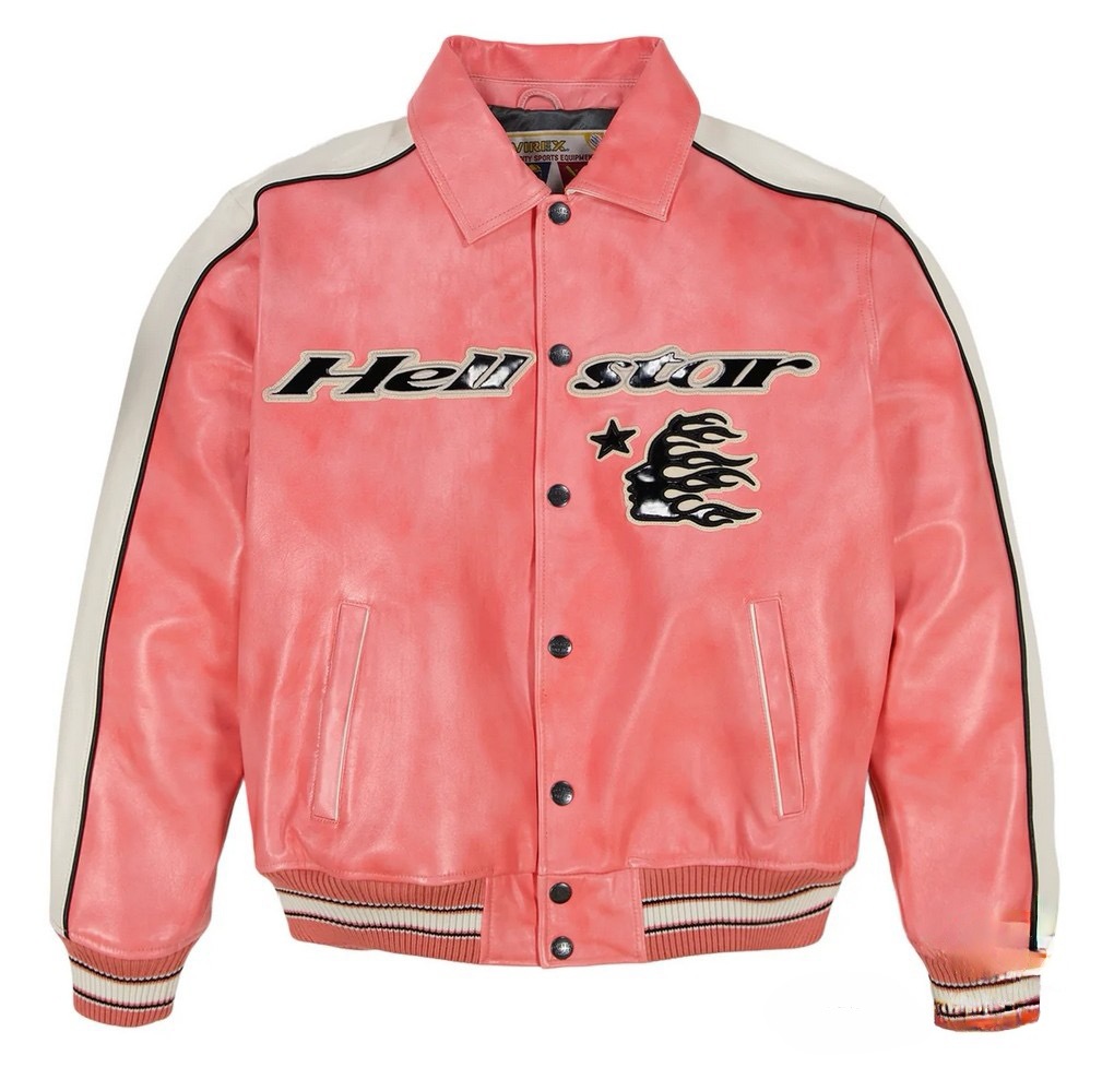Avirex X Hellstar Leather Jacket Autumn and Winter New Arrivals