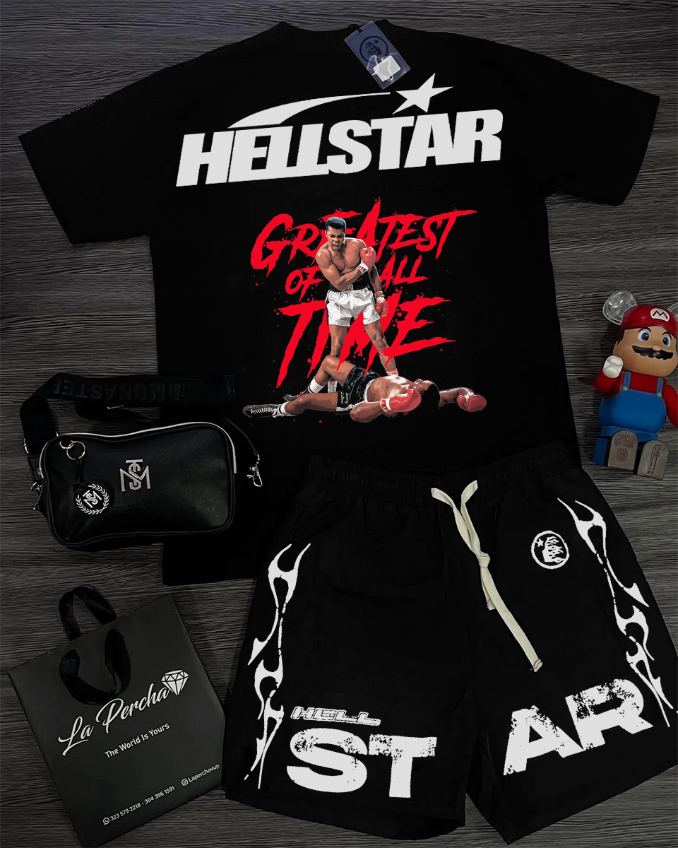 2025 New Limited edition Hellstar T-Shirt And Shorts Co-Ord