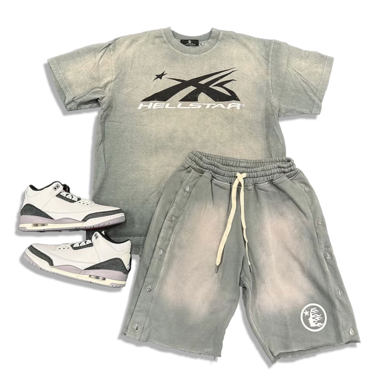 Hellstar T-Shirt And Shorts Co-Ord