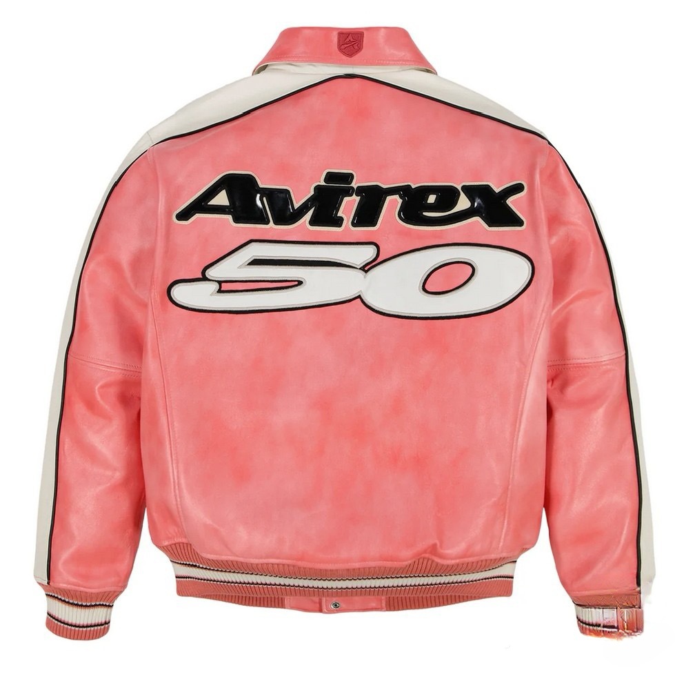 Avirex X Hellstar Leather Jacket Autumn and Winter New Arrivals
