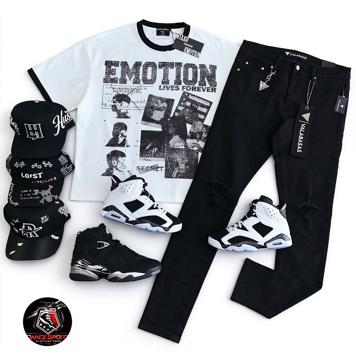 Mixed Emotion T-Shirt & Pants Two-Piece Sets