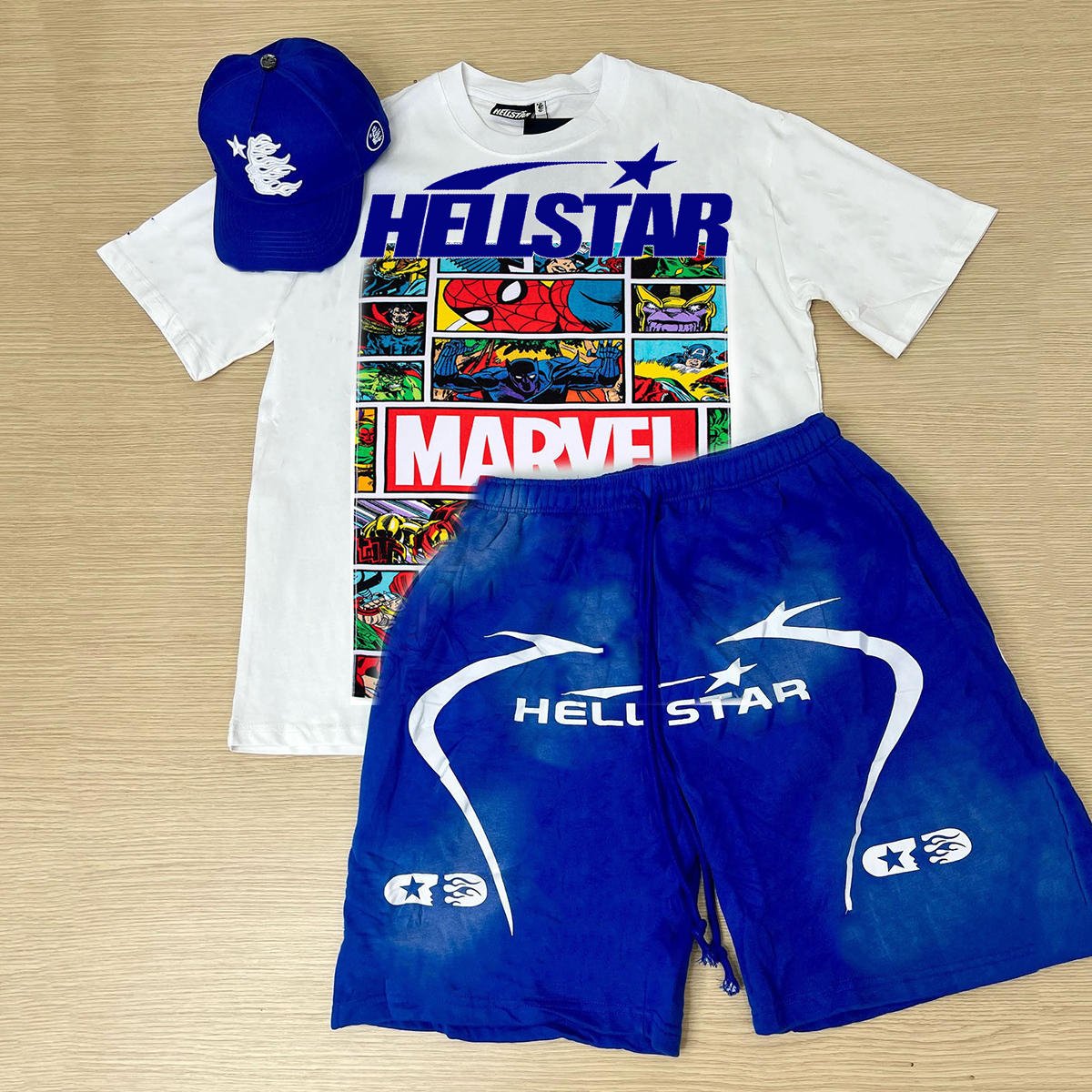 2025 New Limited edition Hellstar T-Shirt And Shorts Co-Ord