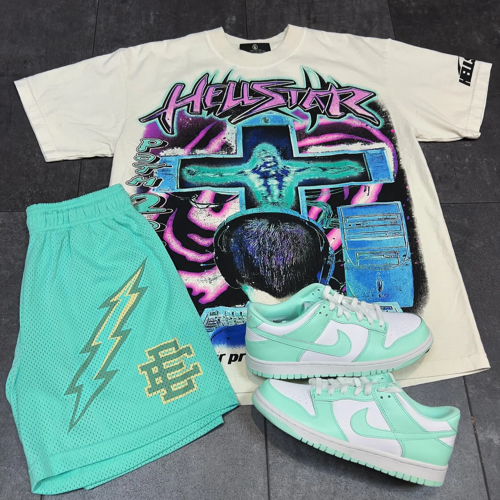 Hellstar T-Shirt And Shorts Co-Ord