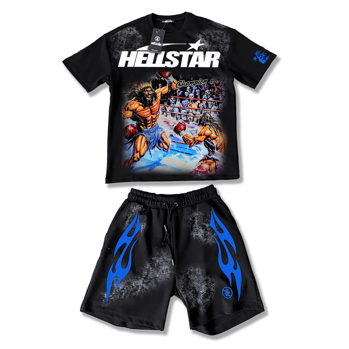 2025 New Limited edition Hellstar T-Shirt And Shorts Co-Ord