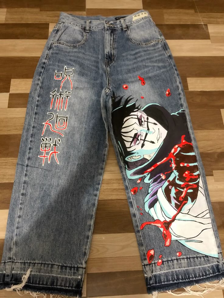 Custom Anime Jeans Graphic Denim Trousers