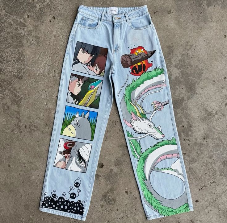 Custom Anime Jeans Graphic Denim Trousers