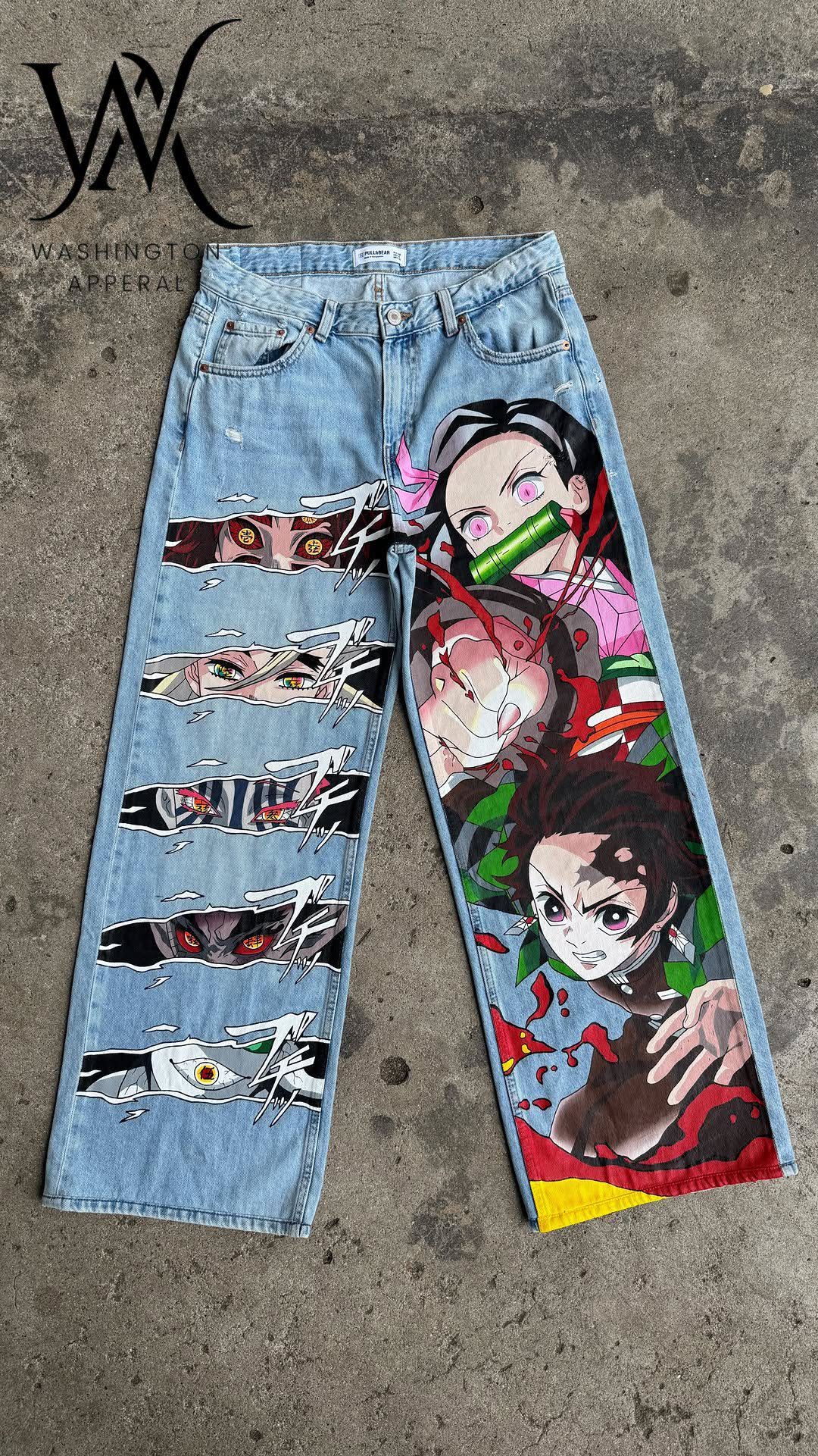 Custom Anime Jeans Graphic Denim Trousers