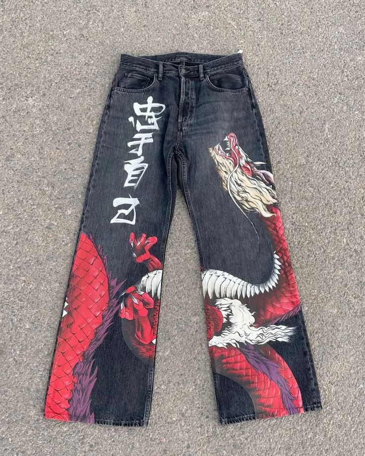 Custom Anime Jeans Graphic Denim Trousers