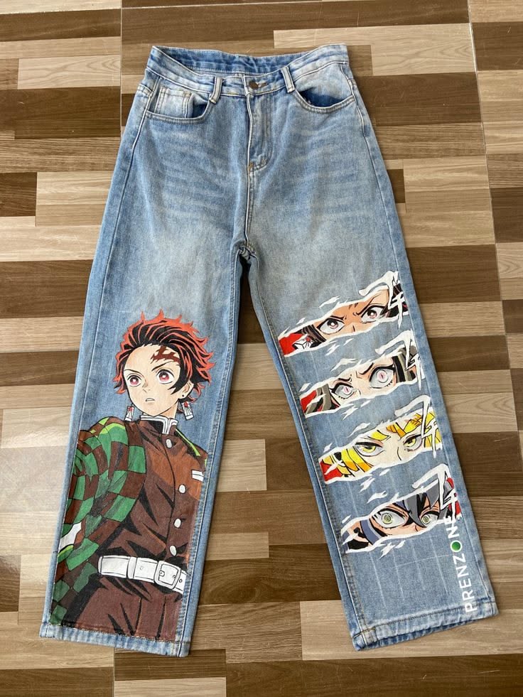 Custom Anime Jeans Graphic Denim Trousers