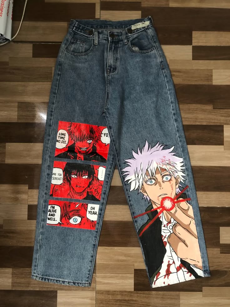 Custom Anime Jeans Graphic Denim Trousers