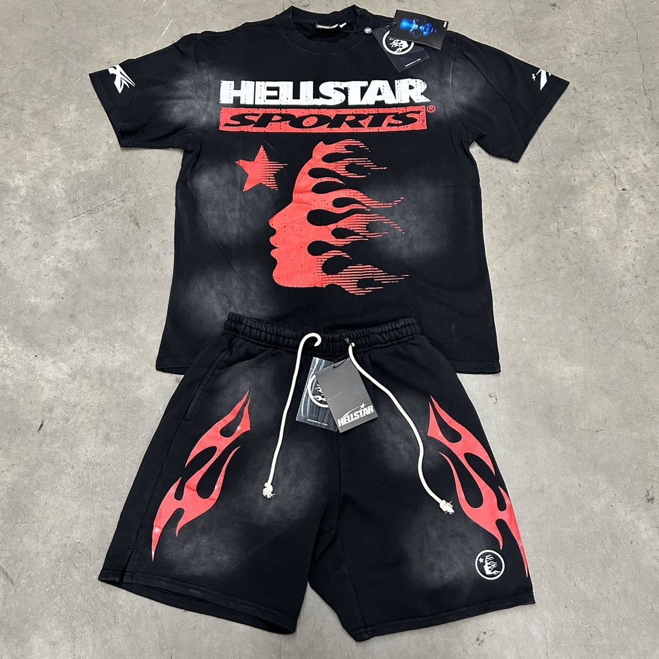 Hellstar T-Shirt And Shorts Co-Ord