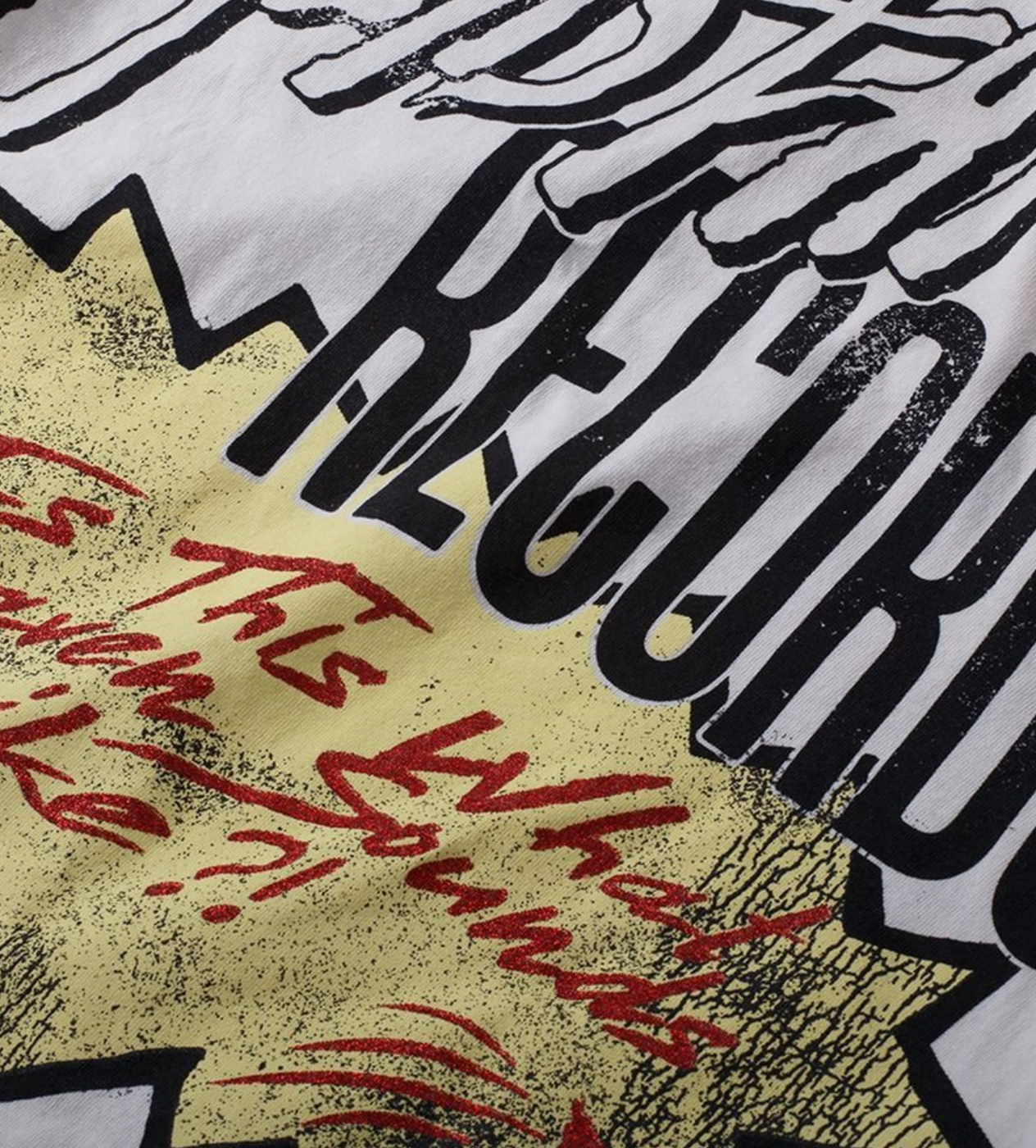 Hellstar Studios Records Tour Cream Cotton Short Sleeve T-Shirt