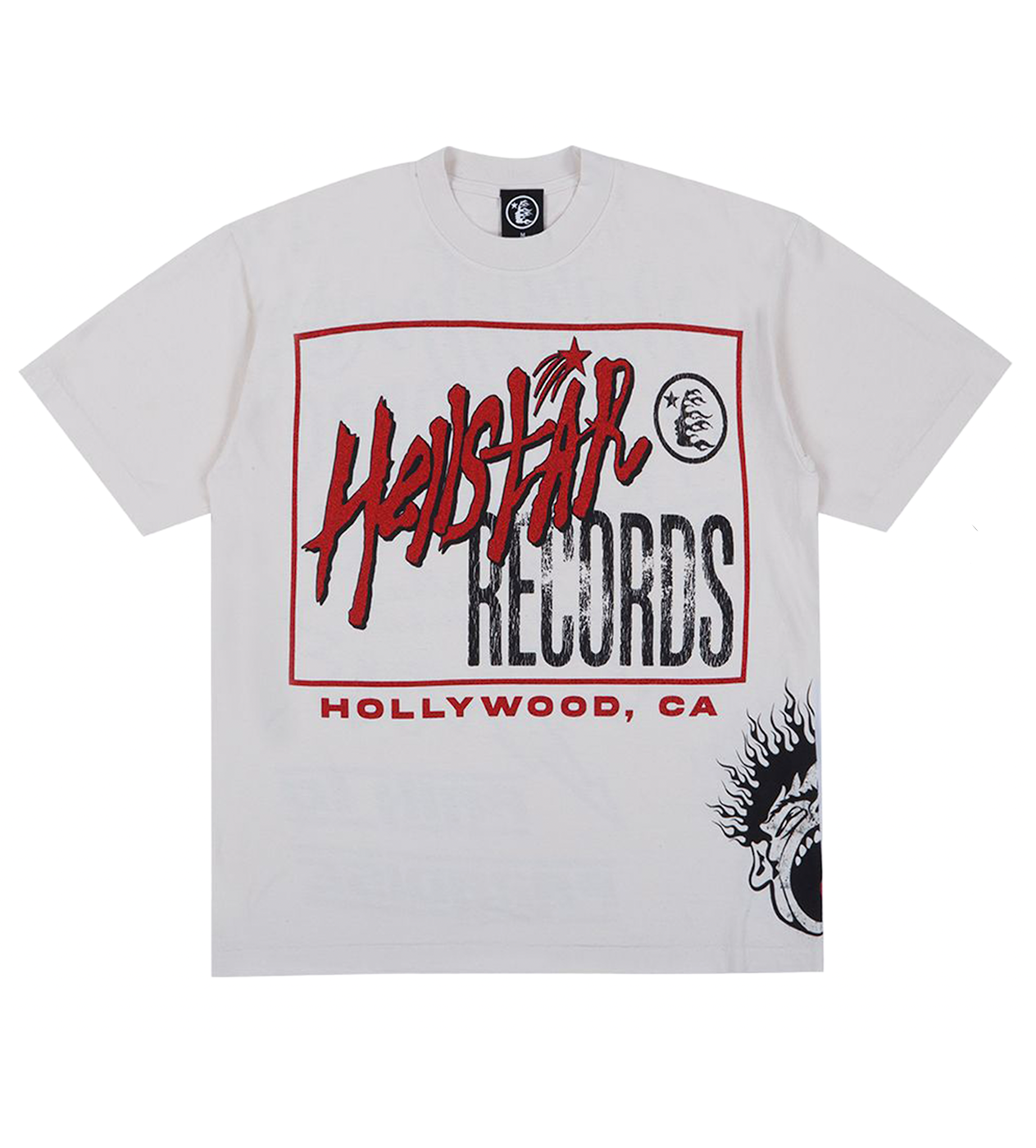 Hellstar Studios Records Tour Cream Cotton Short Sleeve T-Shirt