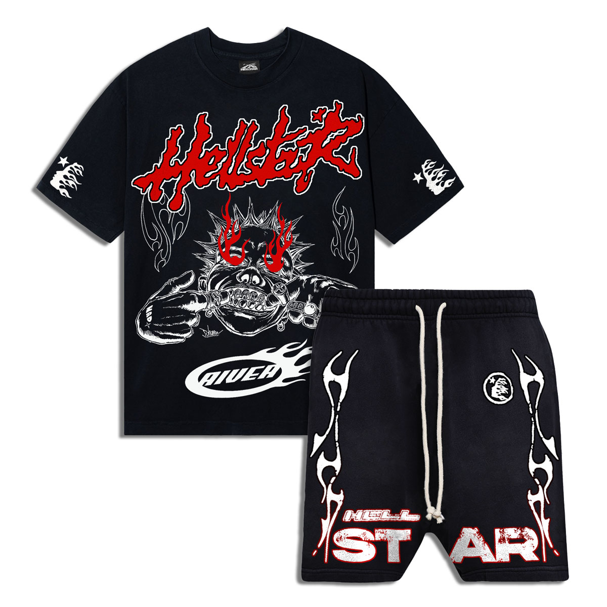 Hellstar T-Shirt And Shorts Co-Ord Sets