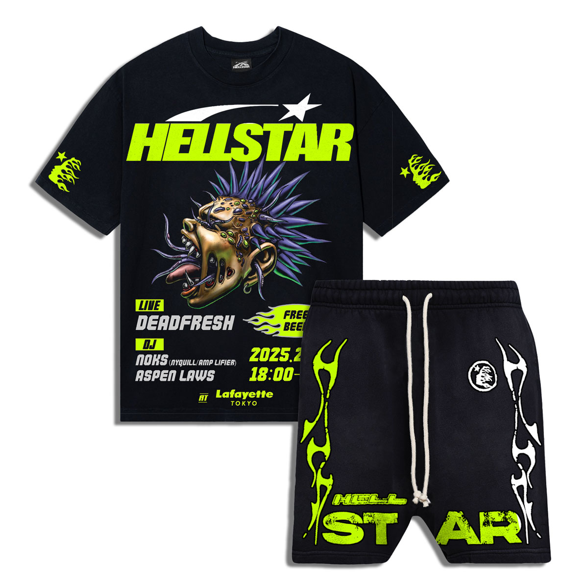 Hellstar T-Shirt And Shorts Co-Ord Sets