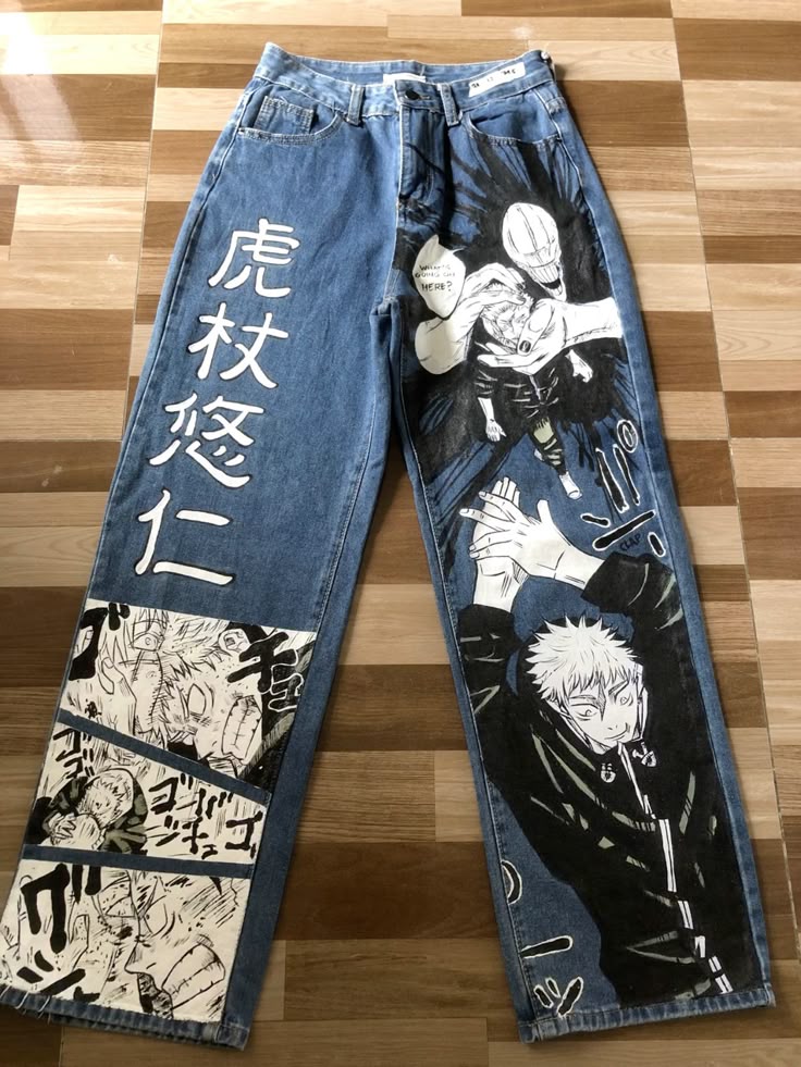 Custom Anime Jeans Graphic Denim Trousers