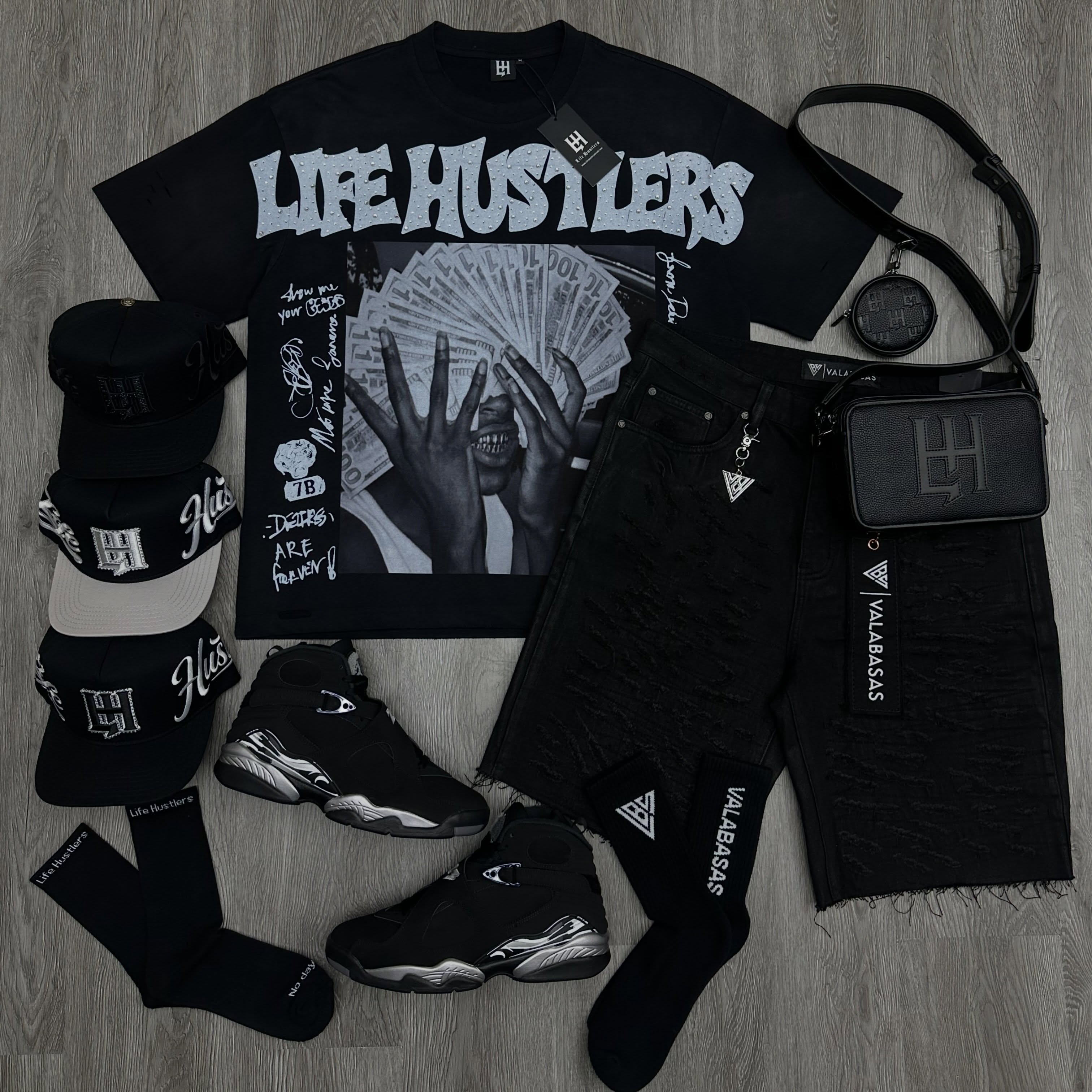 Life Hustlers T-Shirt And Shorts Co-Ord