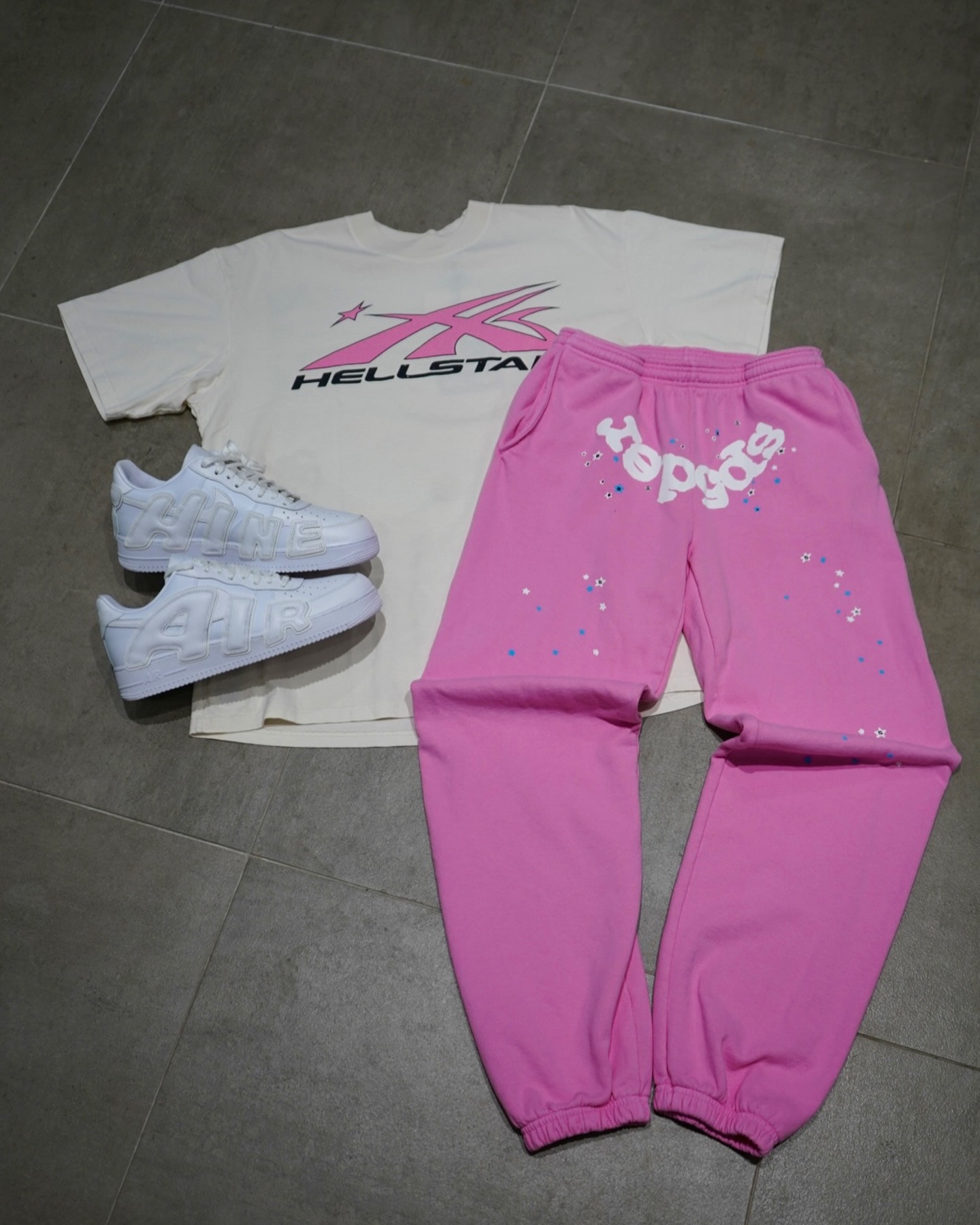 2025 New Limited edition Hellstar T-Shirt Set Short Sleeve Tee and Pants Two Piece Outfits