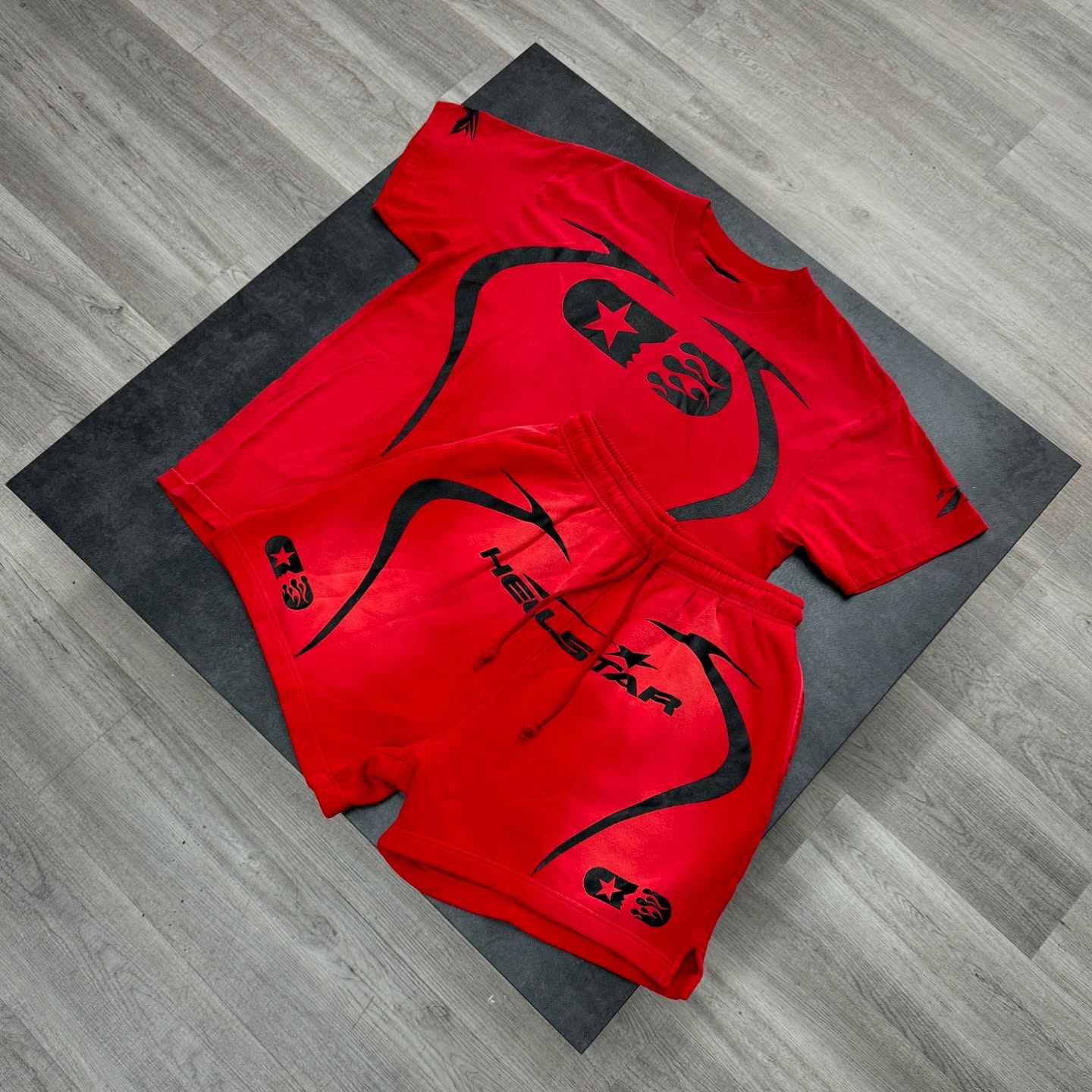 Unisex New Limited edition Hellstar T-Shirt And Shorts Co-Ord