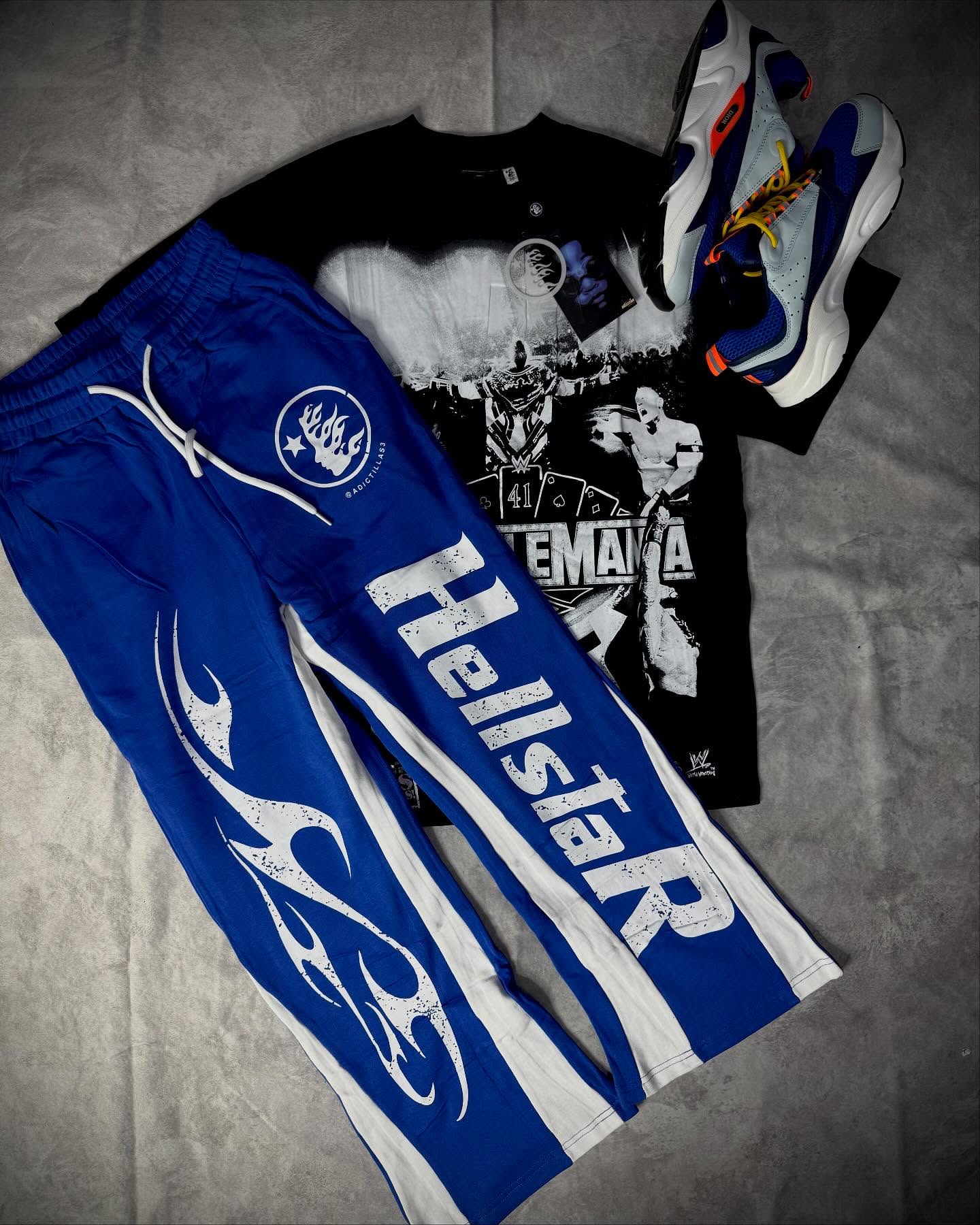 2025 New Limited edition Hellstar T-Shirt Set Short Sleeve Tee and Pants Two Piece Outfits