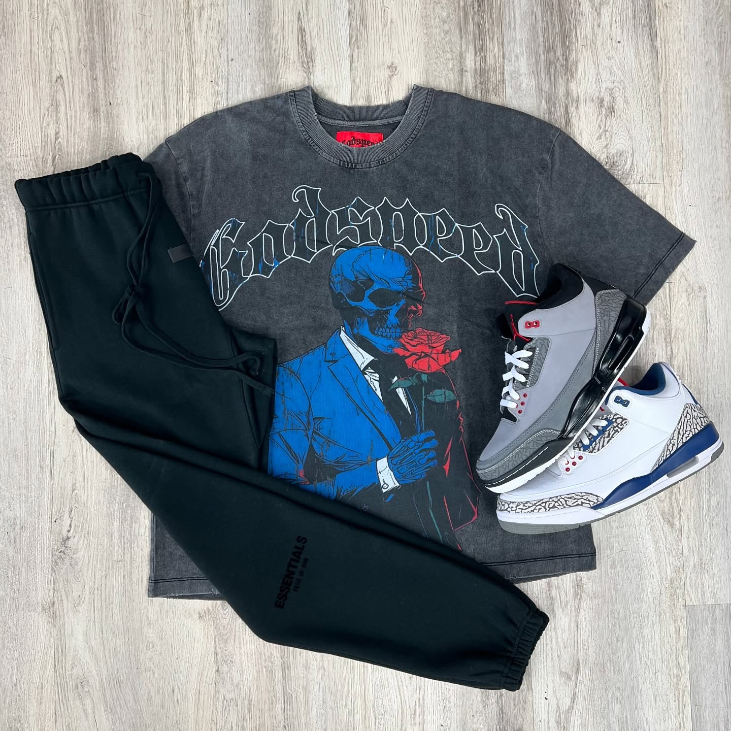 2025 New Limited edition Hellstar T-Shirt Set Short Sleeve Tee and Pants Two Piece Outfits