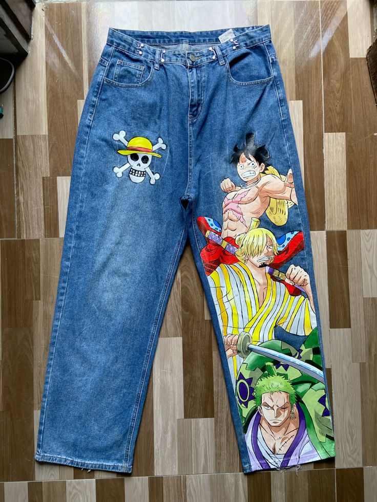 Custom Anime Jeans Graphic Denim Trousers