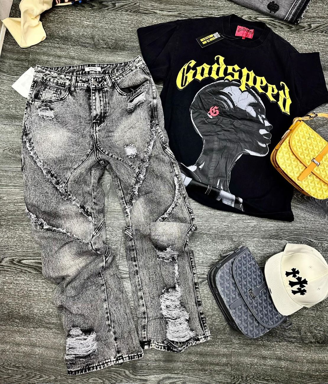 2025 New Limited edition Hellstar T-Shirt Set Short Sleeve Tee and Pants Two Piece Outfits