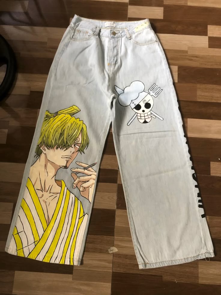 Custom Anime Jeans Graphic Denim Trousers