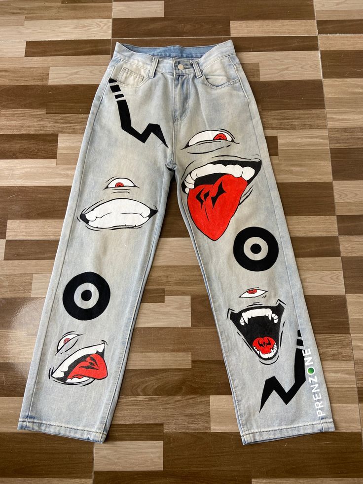 Custom Anime Jeans Graphic Denim Trousers