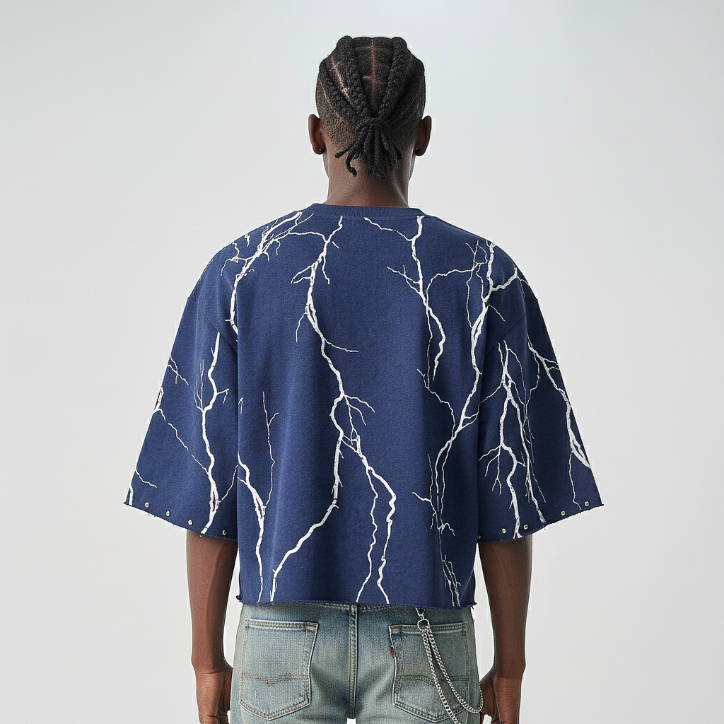 TAKER MEN'S LIVING IN THE FAST LANE CROPPED T-SHIRT