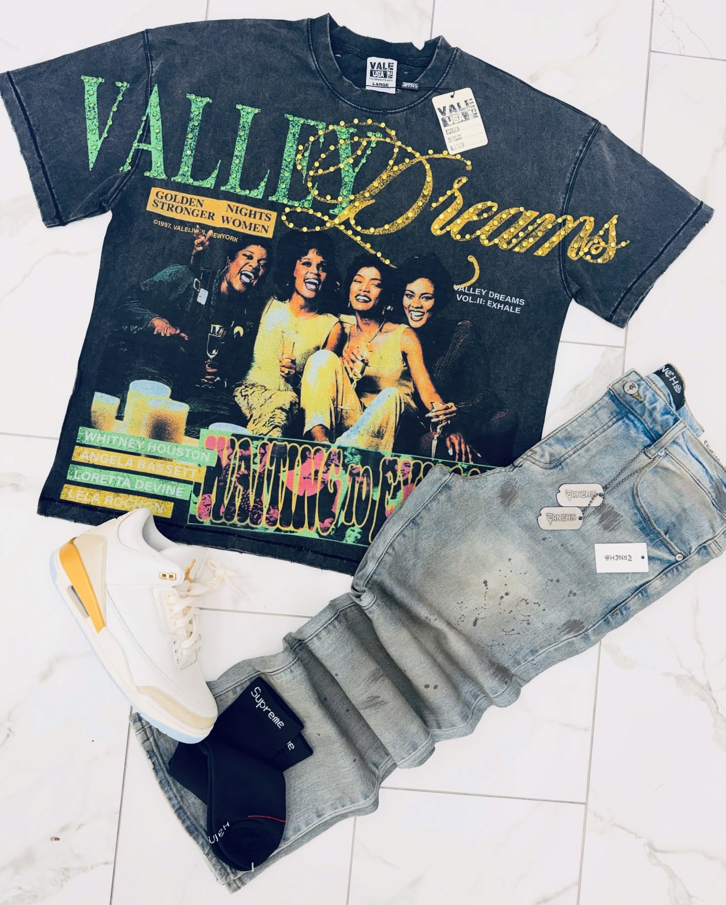 Vale Forever Valley T-Shirt Set Short Sleeve Tee and Pants Two Piece Outfits