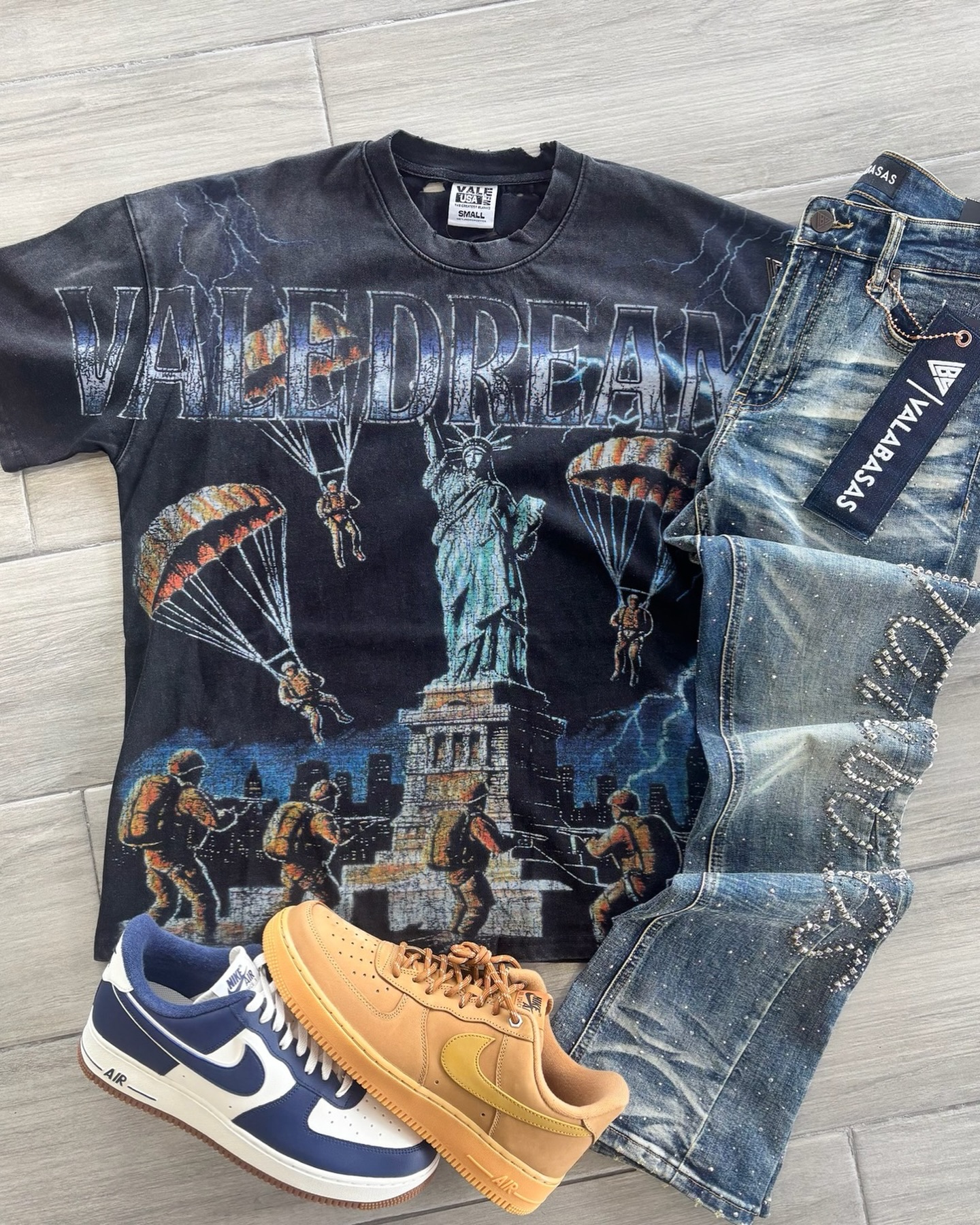 Vale Forever Valley T-Shirt Set Short Sleeve Tee and Pants Two Piece Outfits