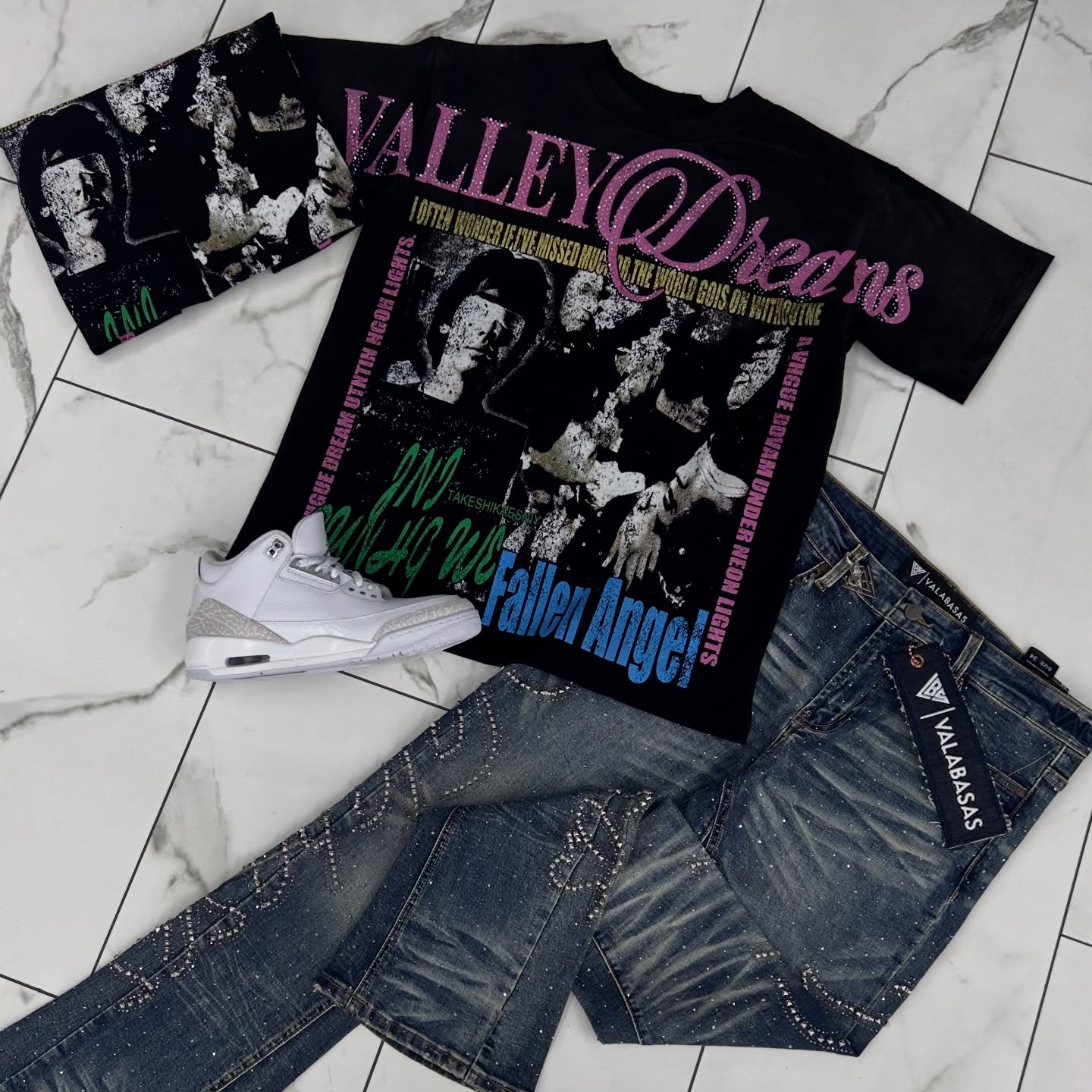 Vale Forever Valley T-Shirt Set Short Sleeve Tee and Pants Two Piece Outfits