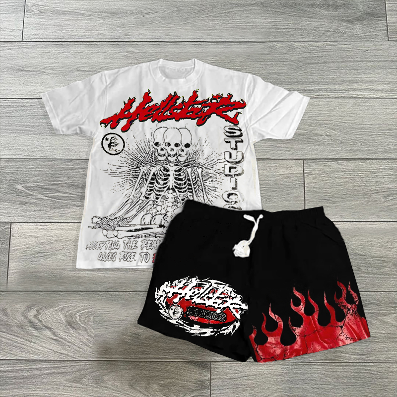 Hellstar T-Shirt And Shorts Co-Ord