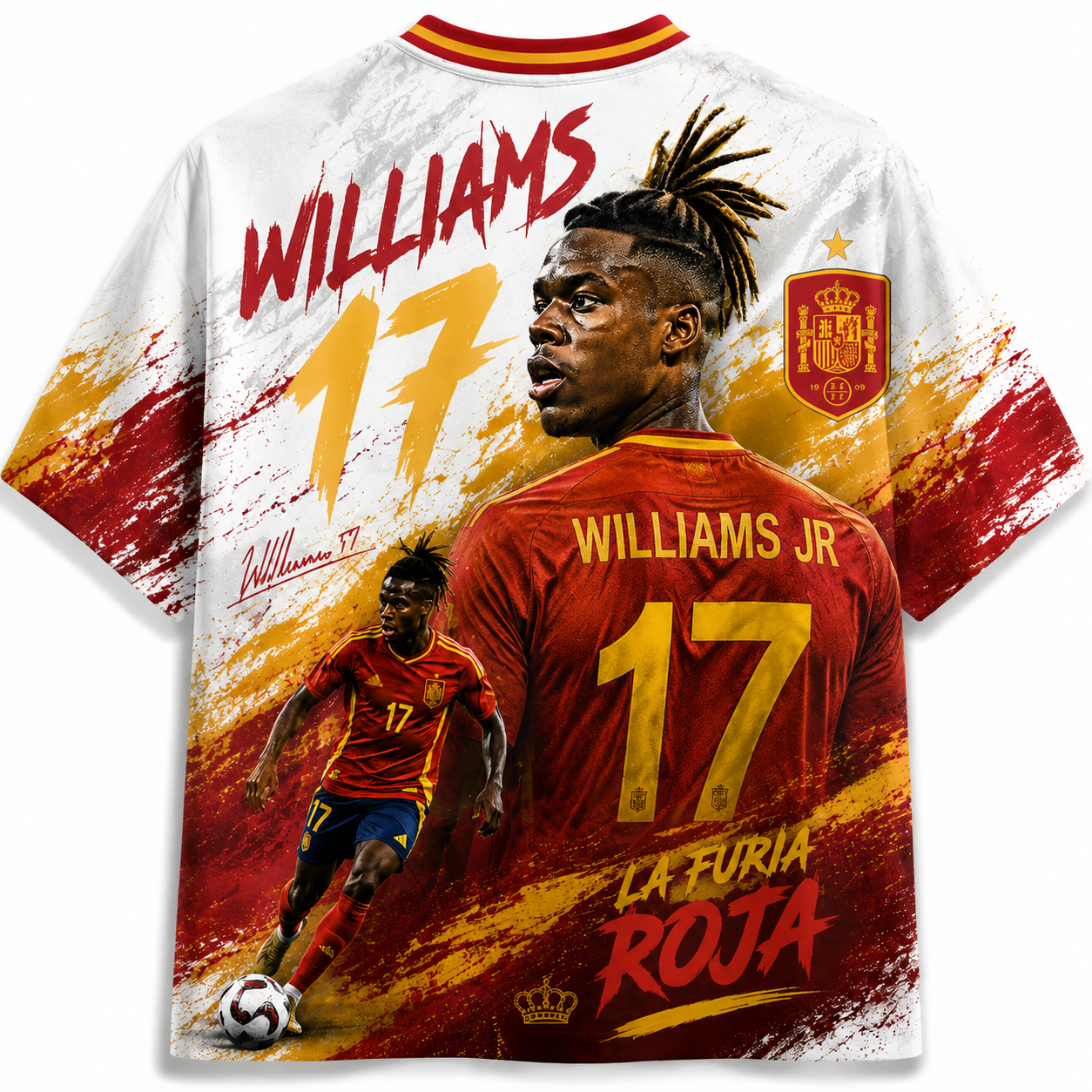 Williams 17 Spain 2026 World Cup Soccer Football Jersey
