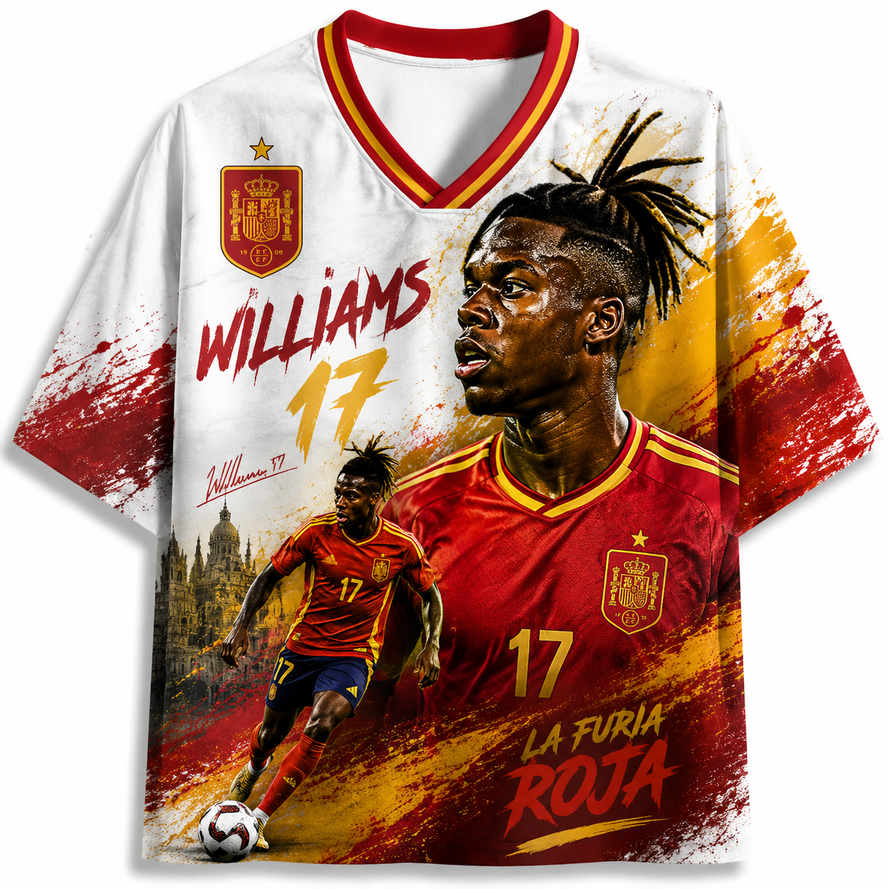 Williams 17 Spain 2026 World Cup Soccer Football Jersey