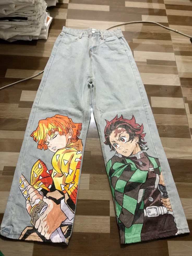 Custom Anime Jeans Graphic Denim Trousers