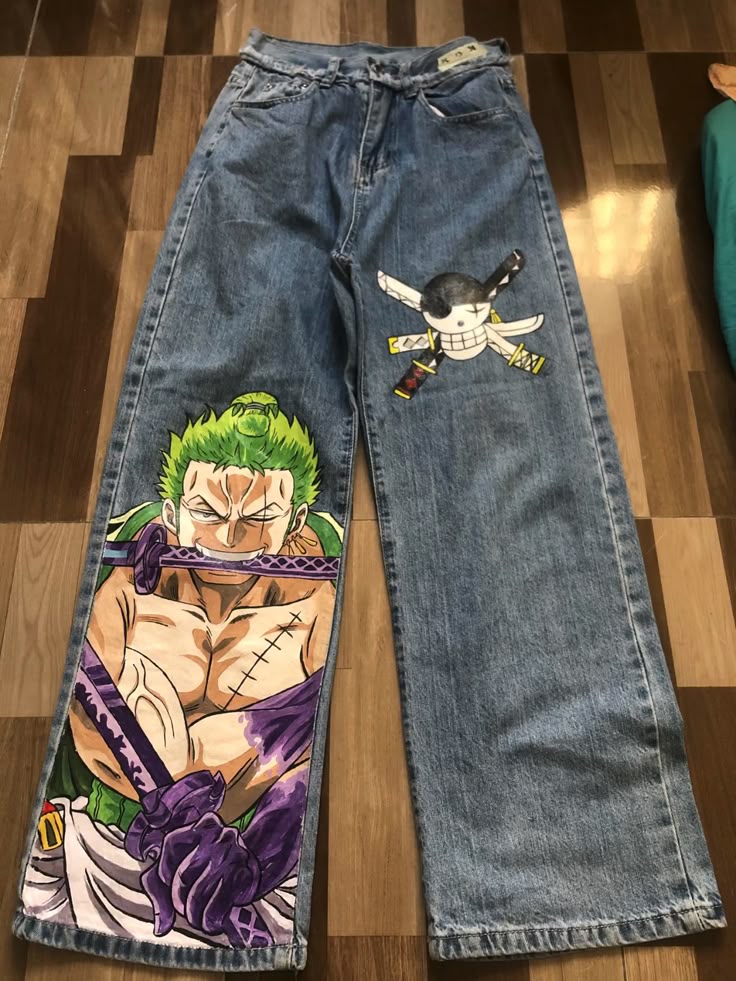 Custom Anime Jeans Graphic Denim Trousers