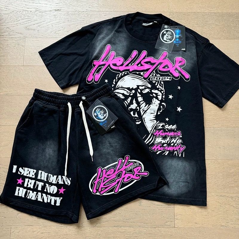 Hellstar I See Humans T-Shirt And Shorts Co-Ord