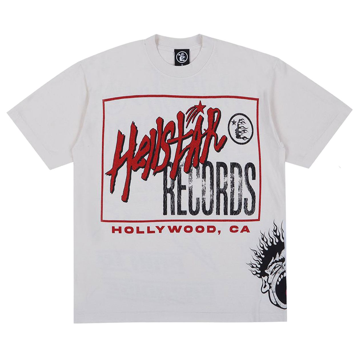 Hellstar Studios Records Tour Cream Cotton Short Sleeve T-Shirt