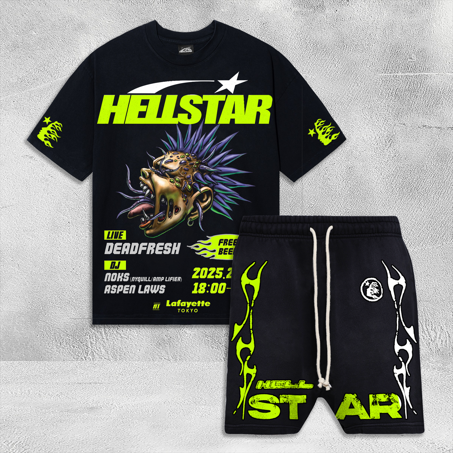 Hellstar T-Shirt And Shorts Co-Ord