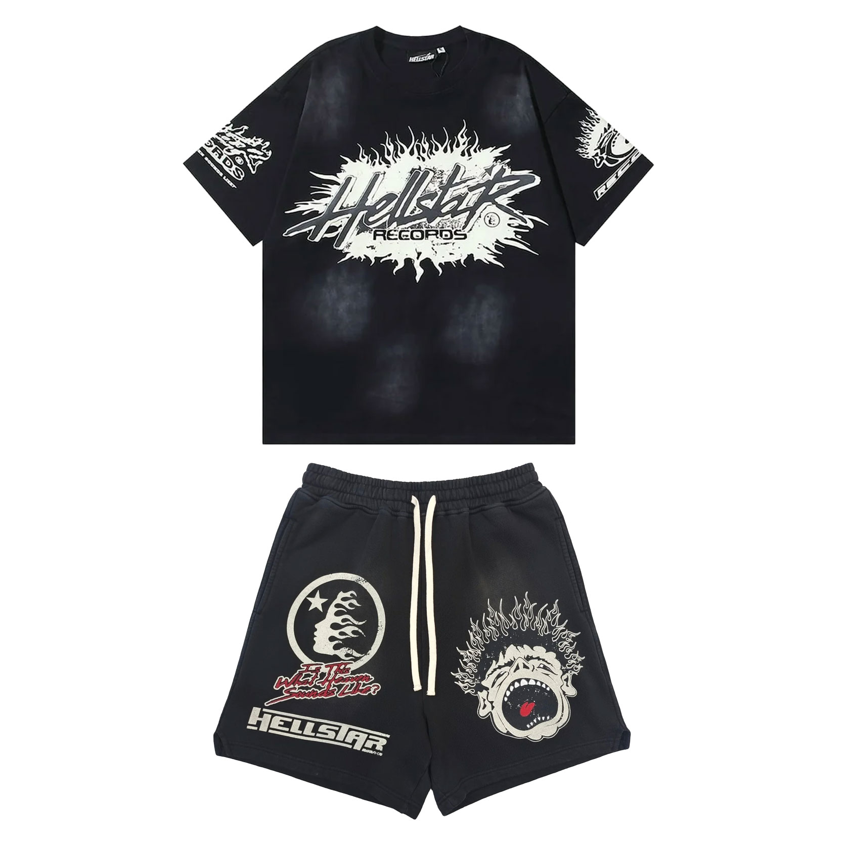 Hellstar T-Shirt And Shorts Co-Ord
