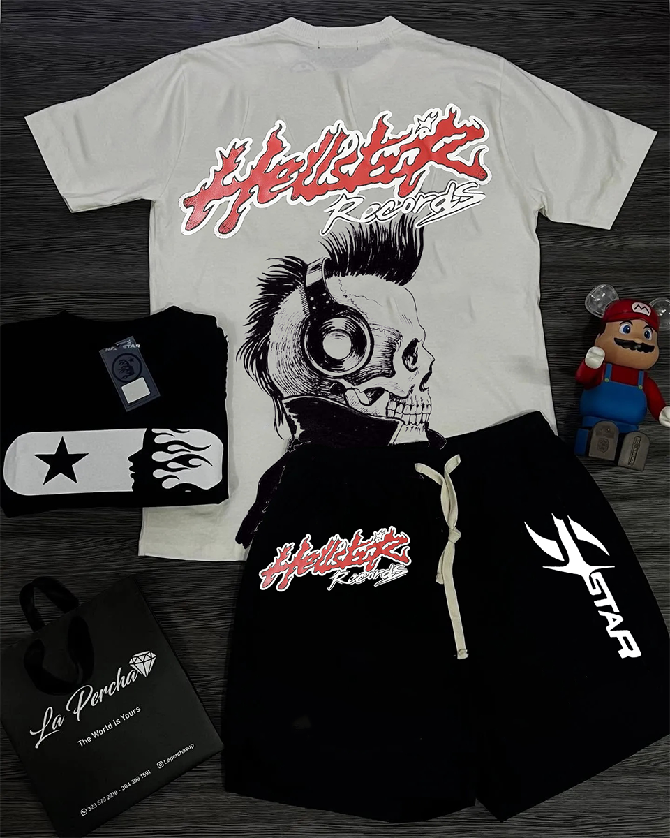Hellstar T-Shirt And Shorts Co-Ord