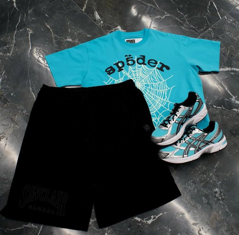 Sp5der T-Shirt And Shorts Co-Ord