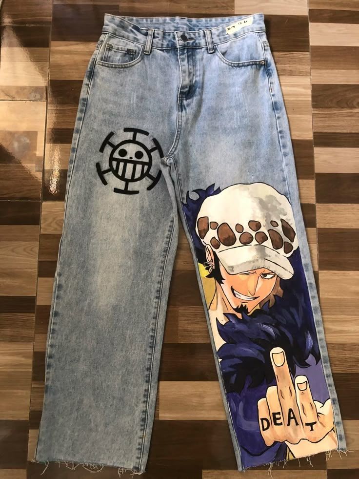 Custom Anime Jeans Graphic Denim Trousers