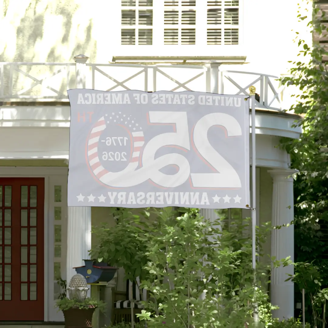 America 250th Anniversary Banner House Flag