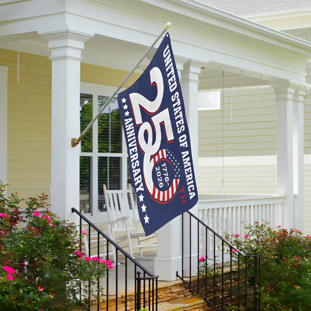 America 250th Anniversary Banner House Flag