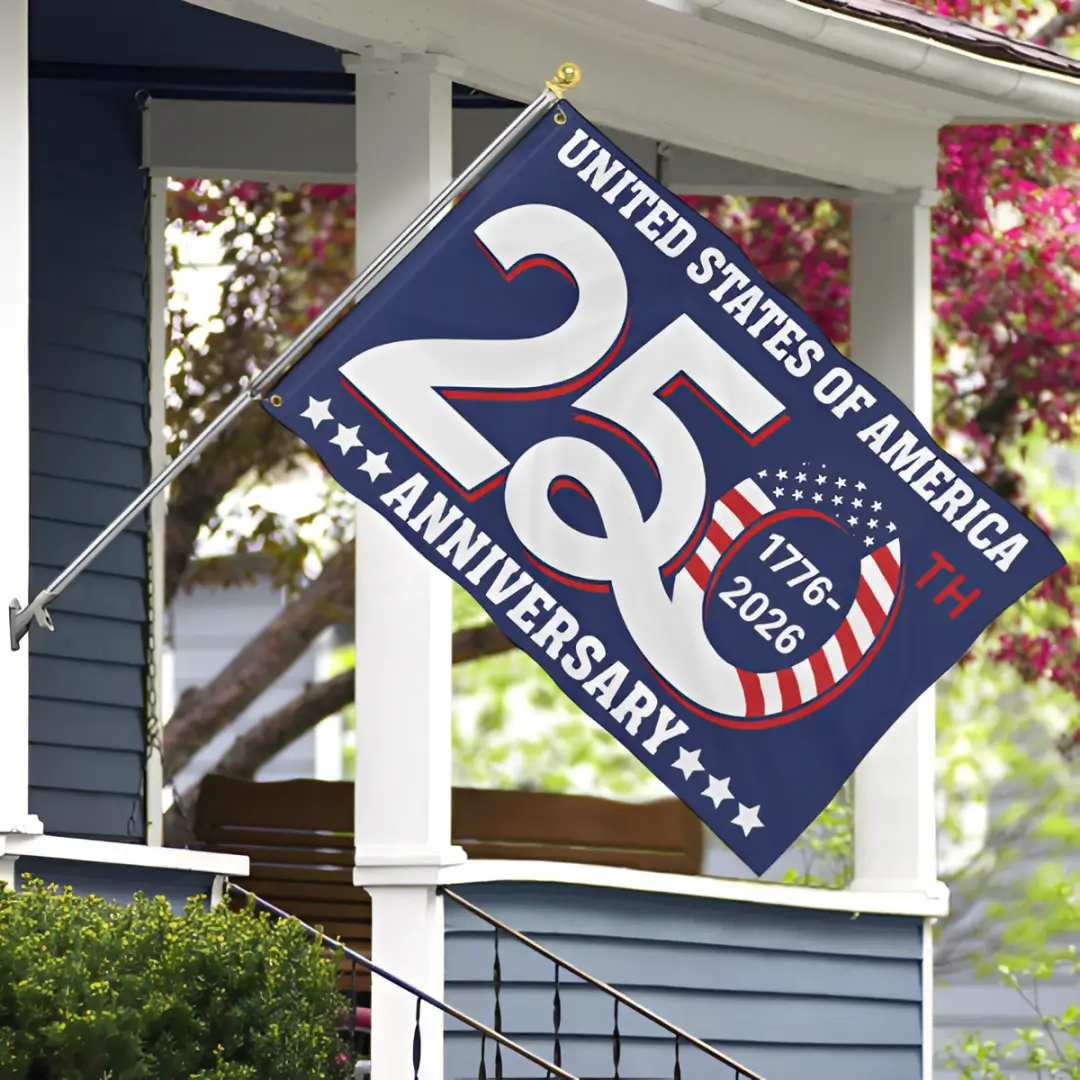 America 250th Anniversary Banner House Flag